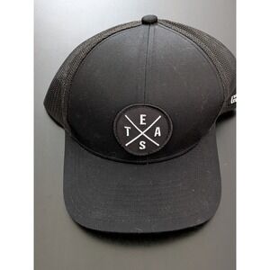 Haka Hats Texas Circle Logo Mesh Trucker Hat‎ Black Snapback OSFM